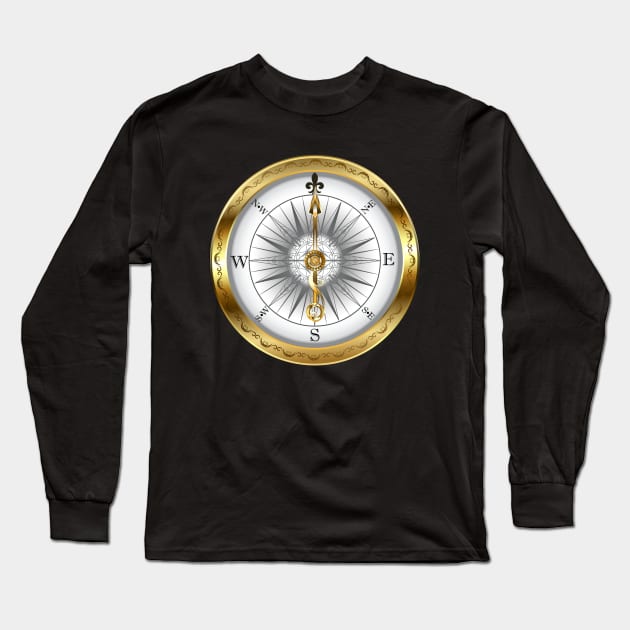 Compass Long Sleeve T-Shirt by PhotoSphere